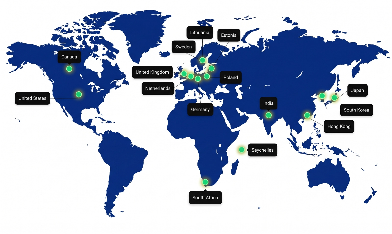 Global Fiber Peering and Transit Network Map